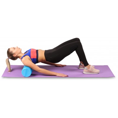 Ролик массажный для йоги INDIGO Foam roll IN022 60*15 см Зеленый